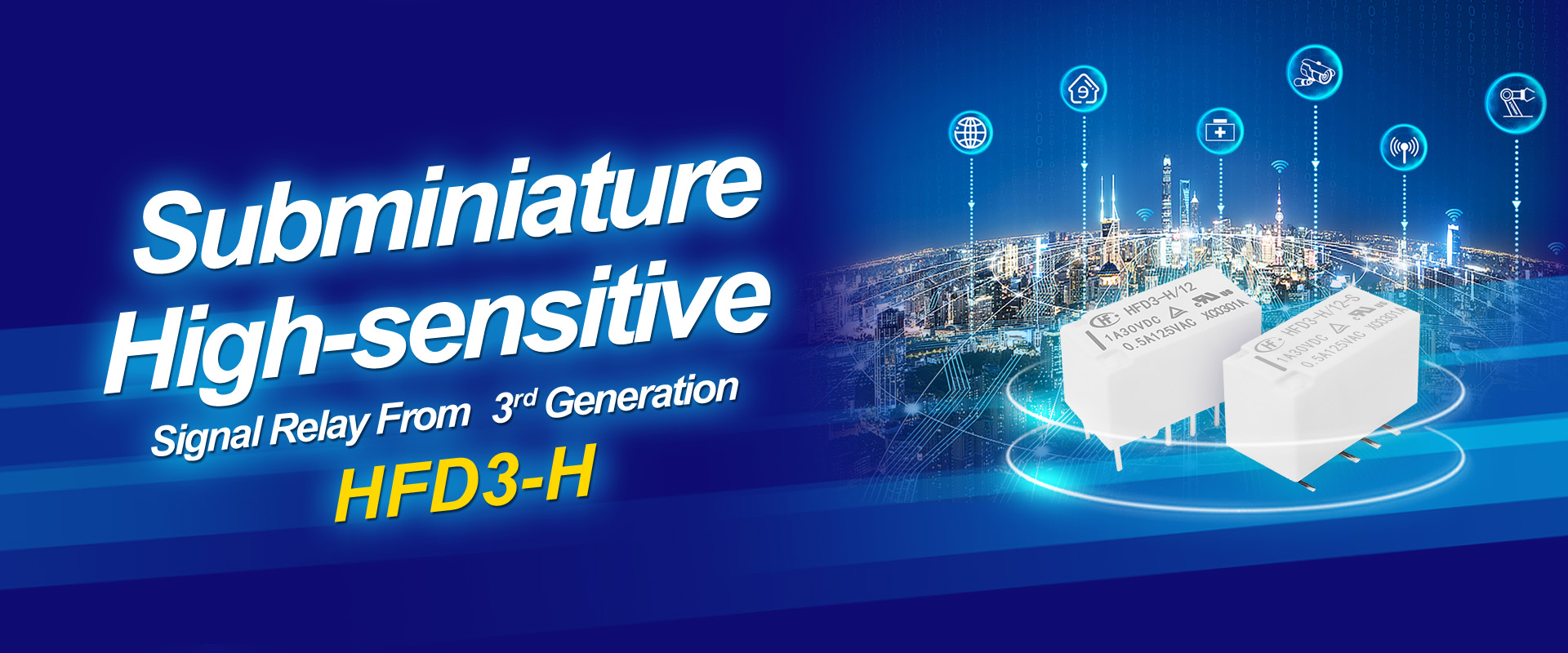 Subminiature High-sensitive Signal Relay From 3rd Generation HFD3-H